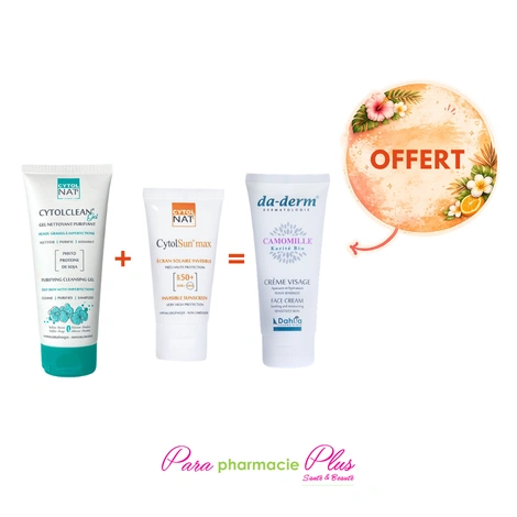  coffret cytolclean gel nettoyant 175ml+ cytolsun ecran invisible 50ml+ cytol basic 50ml offerte