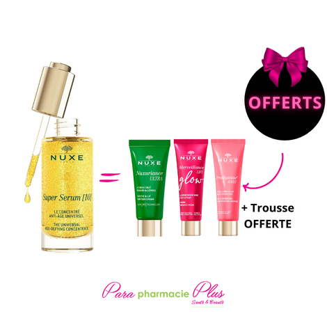 COFFRET NUXE SUPER SERUM + MERVEILLANCE LIFT + NUXURIANCE ULTRA + PRODUGIEUSE BOOST + TROUSSE OFFERTS  