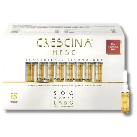  crescina hfsc transdermique repousse 500 femme 20 ampoules