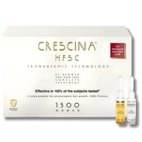  crescina ttt complet anti chute repousse 1300 femme 10+10 ampoules