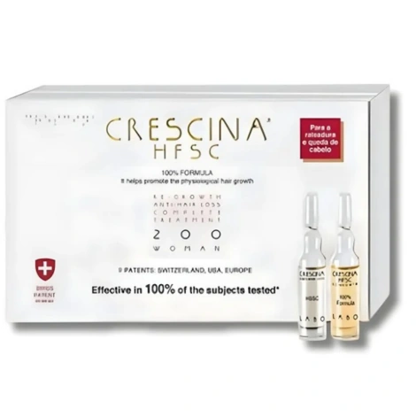  crescina ttt complet anti chute+ repousse 200 femme 10+10 ampoules