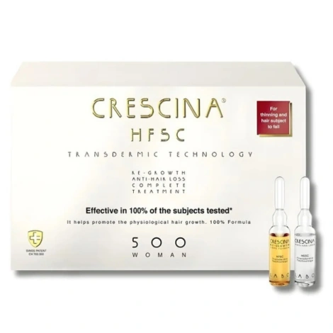  crescina ttt complet anti chute + repousse 500 femme 10+10 ampoules