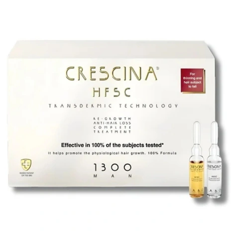  crescina ttt complet anti chute+ repousse 1300 homme 10+10 ampoules
