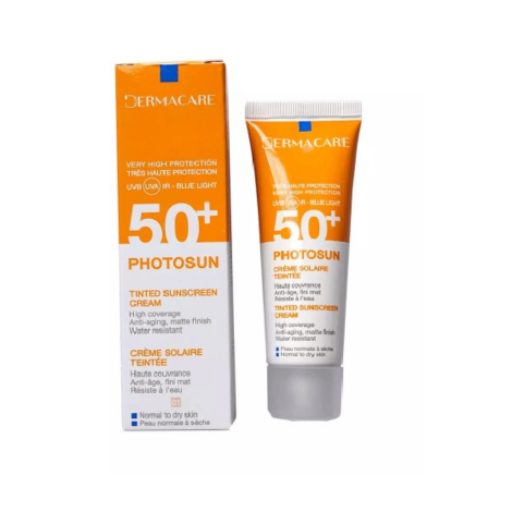 dermacare photosun creme solaire teintée 01 peau seche 50ml