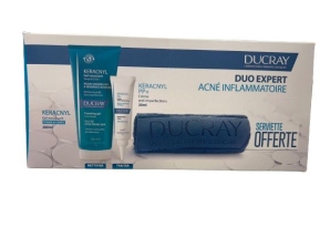  DUCRAY KERACNYL GEL MOUSSANT 200ML+ CREME KERACNYL PP+ SERVIETTE OFFERTE 