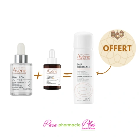  HYALURON ACTIV B3 SERUM CONCENTRE REPULPANT  + VITAMIN ACTI Cg SERRUM CORRECTEUR ECLAT + EAU TERMALE OFFERT  