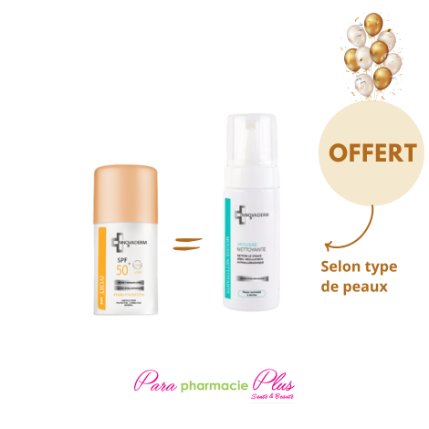  INNOVADERM FOND DE TEINT FLUID 01 30ML 50+SPF+INNOVADERM MOUSSE NETTOYANTE 150ML 