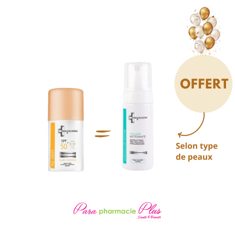  INNOVADERM FOND DE TEINT FLUID 02 30ML 50+SPF+INNOVADERM MOUSSE NETTOYANTE 150ML 