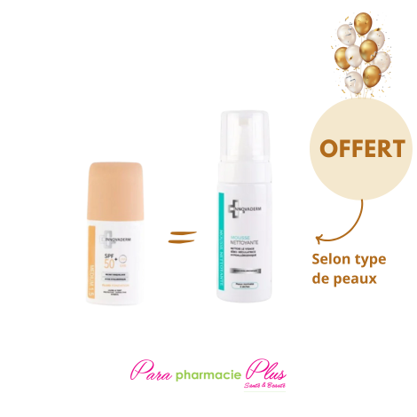 INNOVADERM FOND DE TEINT FLUID 1.5 30ML 50+SPF+INNOVADERM MOUSSE NETTOYANTE 150ML 