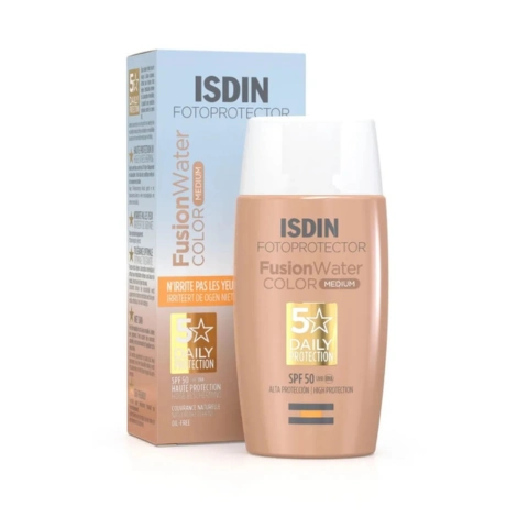  isdin ecran fusion water teintée medium 50ml