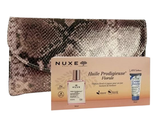 NUXE POCHETTE HUILE PRODIGIEUSE FLORALE 30ML + Crème Fraîche 3EN1 30ML OFFERTE 