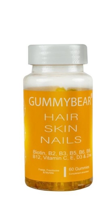GUMMYBEAR Hair Skin et Nails, 60 Gummies 