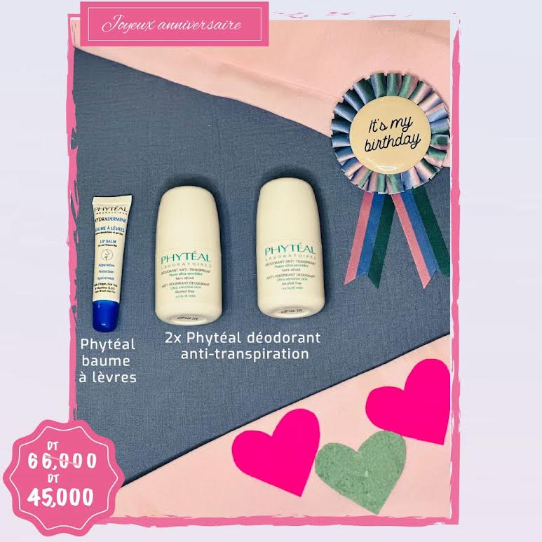 PHYTEAL COFFRET DEUX DEODORANT ANTI TRANSPIRATION + HYDRADERMINE BAUME A LEVRES  