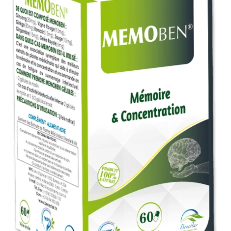 MEMOBEN MEMOIRE ET CONCENTRATION BT 30GEL 