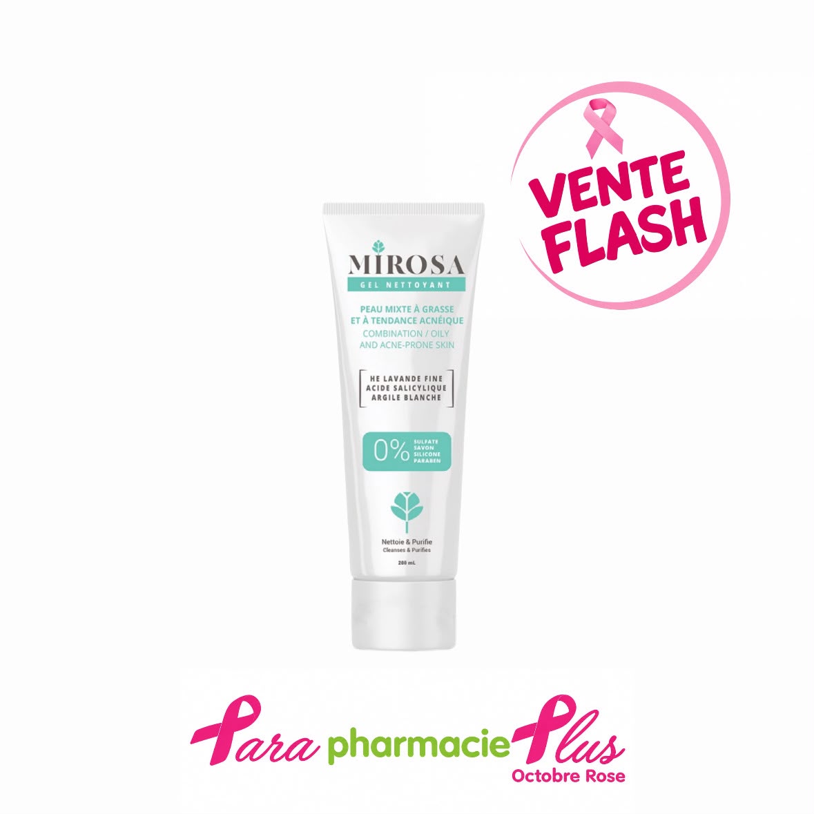 mirosa gel nettoyant peau mixte a grasse 200ml