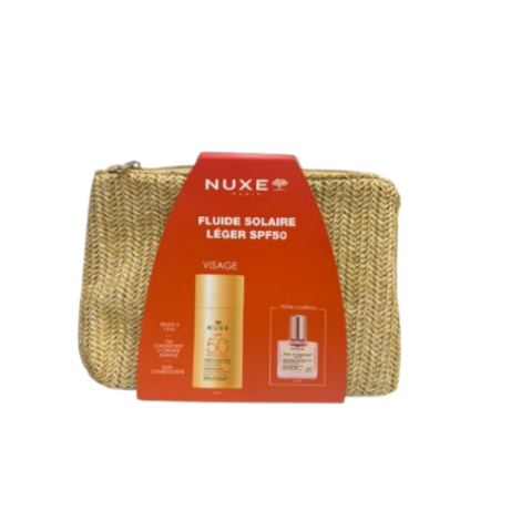 NUXE SUN FLUIDE SOLAIRE LEGER SPF50 + HUILE PREDIGIEUSE FLORALE OFFERT  