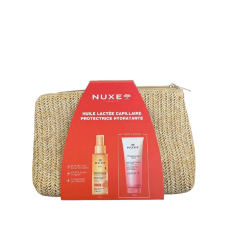 NUXE SUN TROUSSE HUILE LACTEE CAPILAIRE PROTECTRICE HYDRATANTE + GELEE DE DOUCHE PARFUMEE OFFERT  