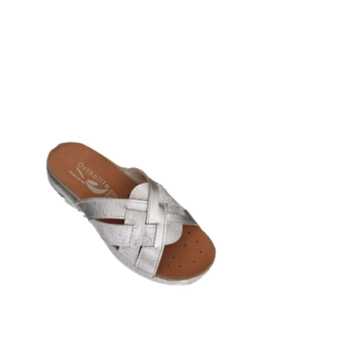  ORTHOLITE SABOT D'ETE FEMME LAME  GRIS 