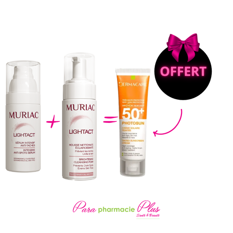  PACK MURIAC LIGHTACT SERUM 30ML+ MURIAC LIGHTACT MOUSSE 150ML +PHOTOSUN ECRAN PG 02 OFFERT 