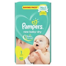  PAMPERS S1 JUMBO PACK 60