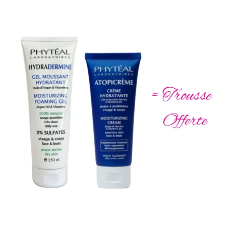  PHYTEAL HYDRADERMINE GEL 250ML+ ATOPICREME CREME 100ML + TROUSSE OFFERTE 