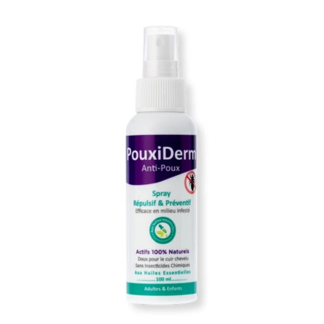  pouxiderm spray repulsif preventif anti poux 100ml