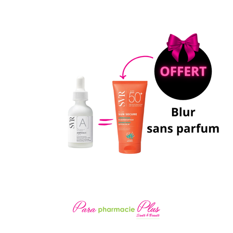  SVR AMPOULE A +SVR ECRAN SUN SECURE BLUR SANS PARFUM 15ML OFFERT 