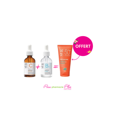  SVR COFFRET: AMPOULE B HYDRA 30ML + AMPOULE C ANTI OXYDANT 30ML+ SVR SUN SECURE BLUR SPF 50+ 50ML 