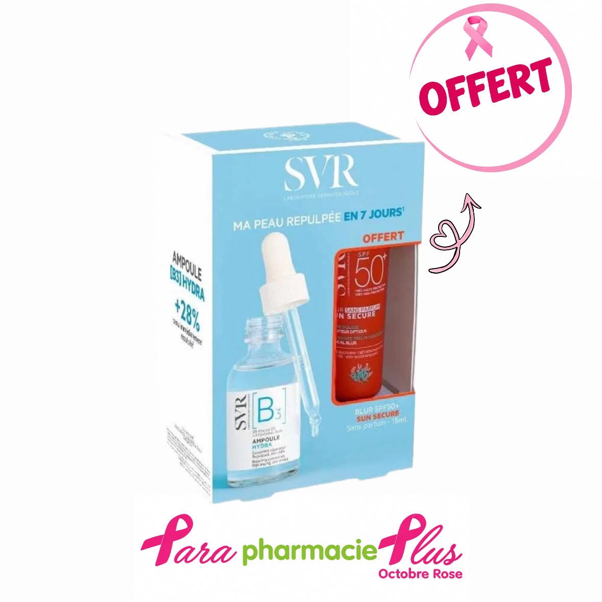 svr coffret ampoule b3 30ml + blur sans parfum 15ml offert