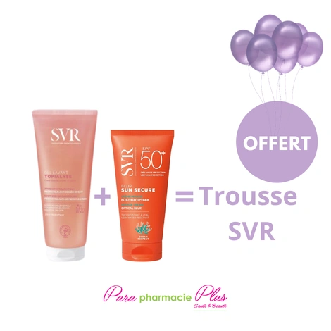  SVR PACK TOPIALYSE GEL 200ML + SUN SECURE ECRAN+ TROUSSE OFFERT 
