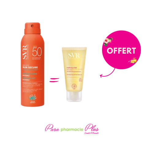  SVR SUN SECURE BRUME SPF 50 200ML + SVR TOPIALYSE GEL 55ML OFFERT  