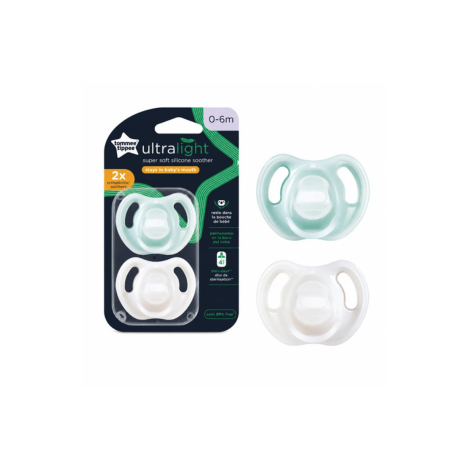  TOMMEE TIPPEE – LOT DE 2 SUCETTES ULTRA-LÉGÈRES 0-6 MOIS