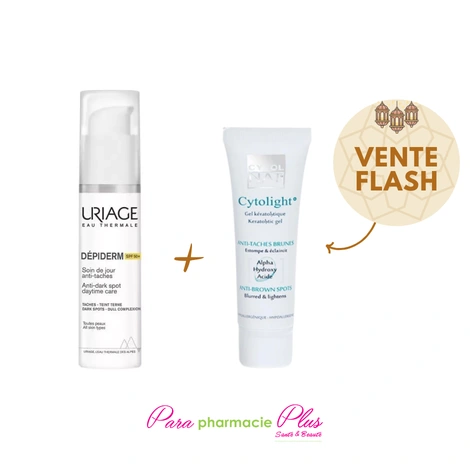 URIAGE DEPIDERM SOIN DE JOUR ANTI TACHE SPF50+30ML + CYTOLNAT CYTOLIGHT GEL 30ML 