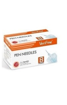  VERIFINE AIGUILLES INSULINE 8 MM BOÎTE DE 50