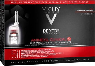  VICHY DERCOS AMINEXIL CLINICAL 5 HOMME 21 AMPOULES 