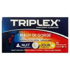 TRIPLEX JOUR NUIT MAUX DE GORGE 16 COMPRIMES 