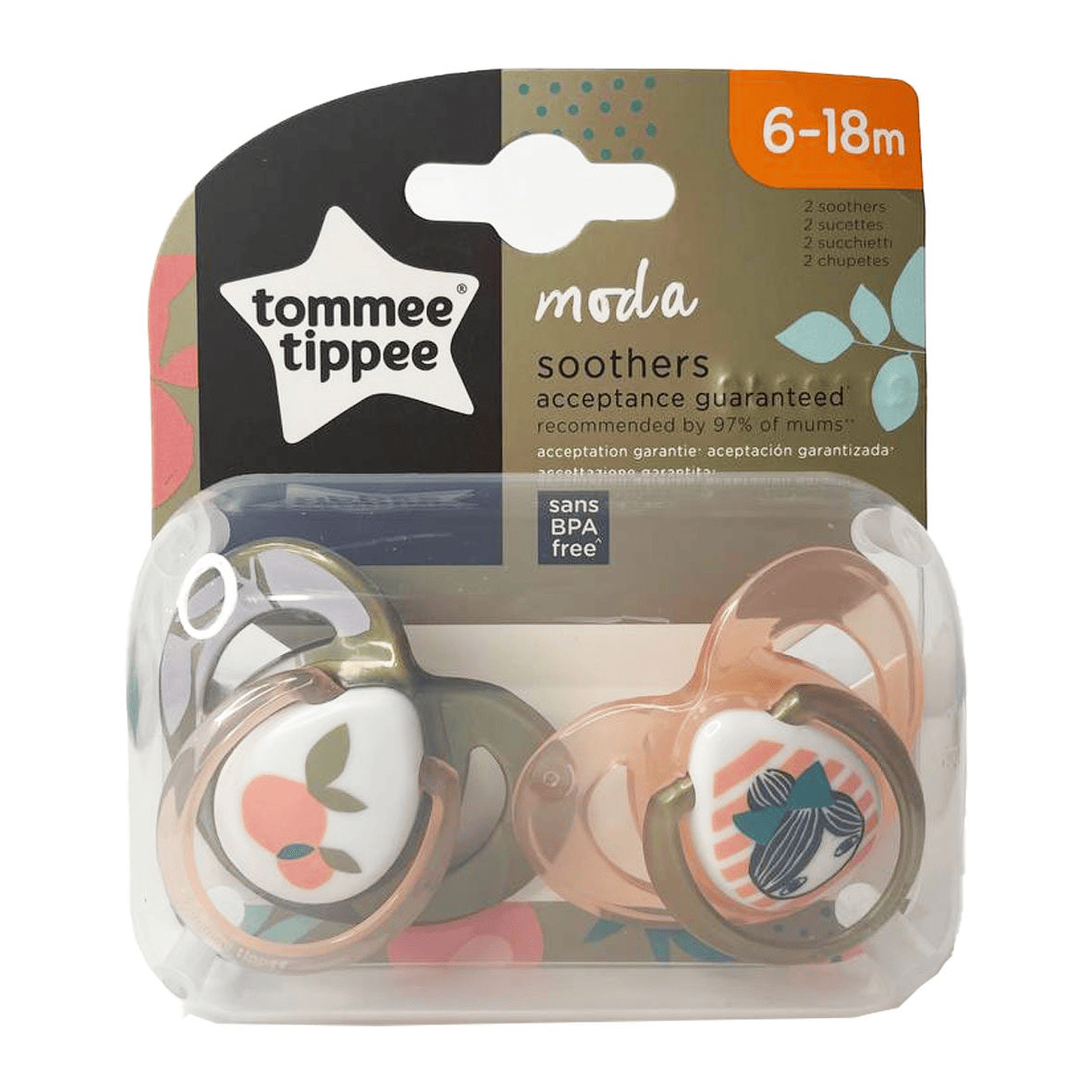 TOMMEE TIPPEE SUCETTE MODA FILLE 2EME AGE 